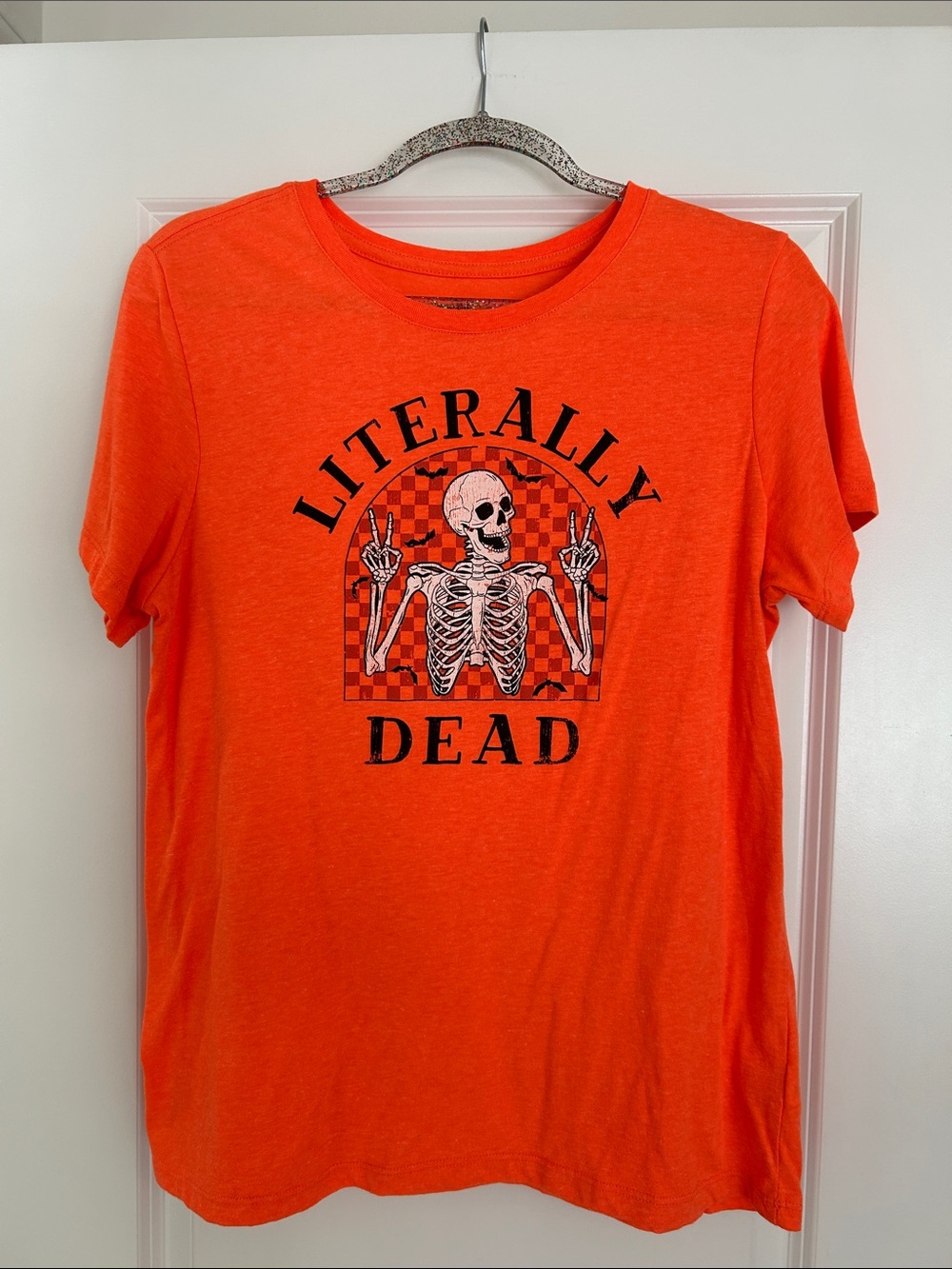 Literally Dead Graphic Tee - Orange Short Sleeve Shirt